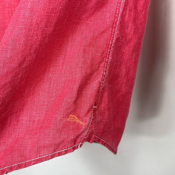 Tommy Bahama Linen Pink Long Sleeve Button Down Shirt Size S - Picture 2 of 11